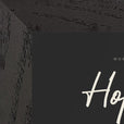 Hopeful Word of Intention Framed print 13x18 cm / 5x7″ Black frame Carbon paper corner detail