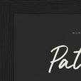 Patience Word of Intention Framed print 13x18 cm / 5x7″ Black frame Carbon paper corner detail