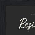 Resilience Word of Intention Framed print 13x18 cm / 5x7″ Black frame Carbon paper corner detail