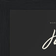 Jazzy Word of Intention Framed print 13x18 cm / 5x7″ Black frame Carbon paper corner detail