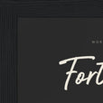Fortitude Word of Intention Framed print 13x18 cm / 5x7″ Black frame Carbon paper corner detail