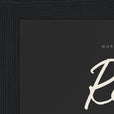 Real Word of Intention Framed print 13x18 cm / 5x7″ Black frame Carbon paper corner detail