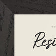 Resilience Word of Intention Framed print 13x18 cm / 5x7″ Black frame Linen paper corner detail