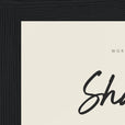 Sharing Word of Intention Framed print 13x18 cm / 5x7″ Black frame Linen paper corner detail