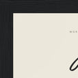 Joy Word of Intention Framed print 13x18 cm / 5x7″ Black frame Linen paper corner detail