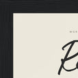 Real Word of Intention Framed print 13x18 cm / 5x7″ Black frame Linen paper corner detail