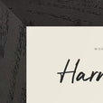 Harmonious Word of Intention Framed print 13x18 cm / 5x7″ Black frame Linen paper corner detail