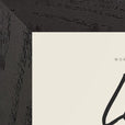 Love Word of Intention Framed print 13x18 cm / 5x7″ Black frame Linen paper corner detail