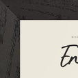 Energy Word of Intention Framed print 13x18 cm / 5x7″ Black frame Linen paper corner detail