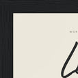 Love Word of Intention Framed print 13x18 cm / 5x7″ Black frame Linen paper corner detail