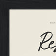 Respect Word of Intention Framed print 13x18 cm / 5x7″ Black frame Linen paper corner detail