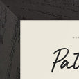 Patience Word of Intention Framed print 13x18 cm / 5x7″ Black frame Linen paper corner detail