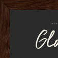 Glorious Word of Intention Framed print 13x18 cm / 5x7″ Dark wood frame Carbon paper corner detail