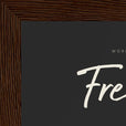Freedom Word of Intention Framed print 13x18 cm / 5x7″ Dark wood frame Carbon paper corner detail