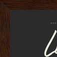 Love Word of Intention Framed print 13x18 cm / 5x7″ Dark wood frame Carbon paper corner detail