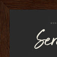 Serenity Word of Intention Framed print 13x18 cm / 5x7″ Dark wood frame Carbon paper corner detail