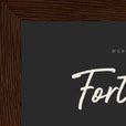 Fortitude Word of Intention Framed print 13x18 cm / 5x7″ Dark wood frame Carbon paper corner detail