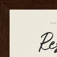 Respect Word of Intention Framed print 13x18 cm / 5x7″ Dark wood frame Linen paper corner detail