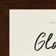 Glorious Word of Intention Framed print 13x18 cm / 5x7″ Dark wood frame Linen paper corner detail