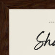 Sharing Word of Intention Framed print 13x18 cm / 5x7″ Dark wood frame Linen paper corner detail