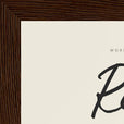 Real Word of Intention Framed print 13x18 cm / 5x7″ Dark wood frame Linen paper corner detail