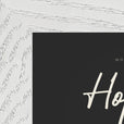 Hopeful Word of Intention Framed print 13x18 cm / 5x7″ White frame Carbon paper corner detail