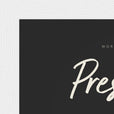 Presence Word of Intention Framed print 13x18 cm / 5x7″ White frame Carbon paper corner detail