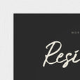 Resilience Word of Intention Framed print 13x18 cm / 5x7″ White frame Carbon paper corner detail