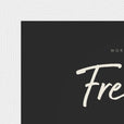 Freedom Word of Intention Framed print 13x18 cm / 5x7″ White frame Carbon paper corner detail