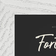 Fortitude Word of Intention Framed print 13x18 cm / 5x7″ White frame Carbon paper corner detail