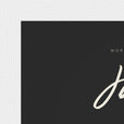 Jazzy Word of Intention Framed print 13x18 cm / 5x7″ White frame Carbon paper corner detail