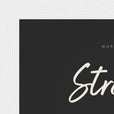 Strength Word of Intention Framed print 13x18 cm / 5x7″ White frame Carbon paper corner detail