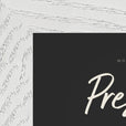 Presence Word of Intention Framed print 13x18 cm / 5x7″ White frame Carbon paper corner detail