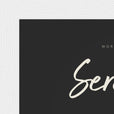 Serenity Word of Intention Framed print 13x18 cm / 5x7″ White frame Carbon paper corner detail