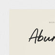 Abundance Word of Intention Framed print 13x18 cm / 5x7″ White frame Linen paper corner detail