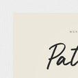 Patience Word of Intention Framed print 13x18 cm / 5x7″ White frame Linen paper corner detail