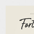Fortitude Word of Intention Framed print 13x18 cm / 5x7″ White frame Linen paper corner detail