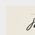Jazzy Word of Intention Framed print 13x18 cm / 5x7″ White frame Linen paper corner detail