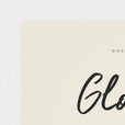 Glorious Word of Intention Framed print 13x18 cm / 5x7″ White frame Linen paper corner detail