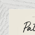 Patience Word of Intention Framed print 13x18 cm / 5x7″ White frame Linen paper corner detail