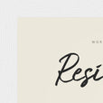 Resilience Word of Intention Framed print 13x18 cm / 5x7″ White frame Linen paper corner detail