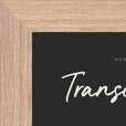 Transcendence Word of Intention Framed print 13x18 cm / 5x7″ Wood frame Carbon paper corner detail
