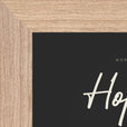 Hopeful Word of Intention Framed print 13x18 cm / 5x7″ Wood frame Carbon paper corner detail