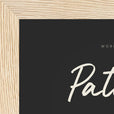 Patience Word of Intention Framed print 13x18 cm / 5x7″ Wood frame Carbon paper corner detail
