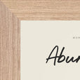 Abundance Word of Intention Framed print 13x18 cm / 5x7″ Wood frame Linen paper corner detail