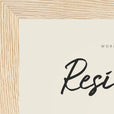 Resilience Word of Intention Framed print 13x18 cm / 5x7″ Wood frame Linen paper corner detail