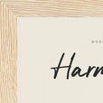 Harmonious Word of Intention Framed print 13x18 cm / 5x7″ Wood frame Linen paper corner detail