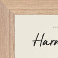 Harmonious Word of Intention Framed print 13x18 cm / 5x7″ Wood frame Linen paper corner detail
