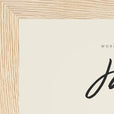 Jazzy Word of Intention Framed print 13x18 cm / 5x7″ Wood frame Linen paper corner detail