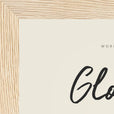 Glorious Word of Intention Framed print 13x18 cm / 5x7″ Wood frame Linen paper corner detail